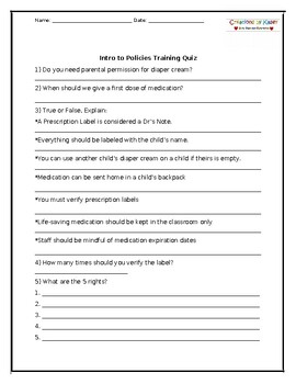 Preview of Introduction to Policies Quiz