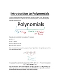 Introduction to Polynomials