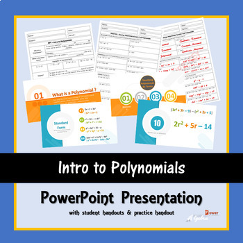 Preview of Introduction to Polynomials (Adding Polynomials)
