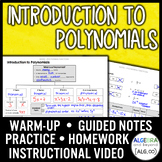 Introduction to Polynomials Lesson | Warm-Up | Guided Note