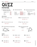 Introduction to Polynomials Quiz