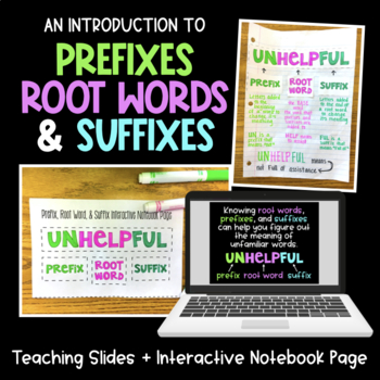Preview of Introduction to Prefixes, Root Words, and Suffixes