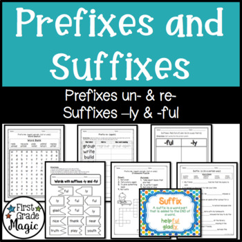 Preview of Prefixes and Suffixes Worksheets