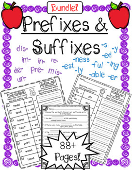 Preview of Introduction to Prefixes and Suffixes (Distance Learning Packets)