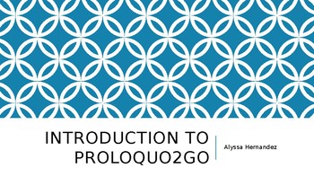 Preview of Introduction to Proloquo2Go