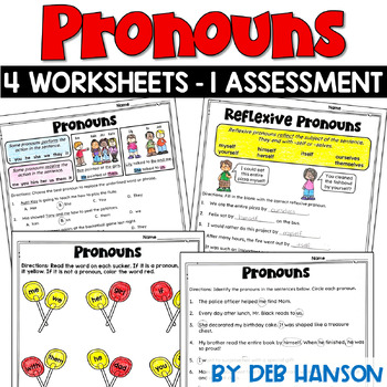 Preview of Pronouns Worksheets and Assessment: Practice Activities for 2nd and 3rd Grade