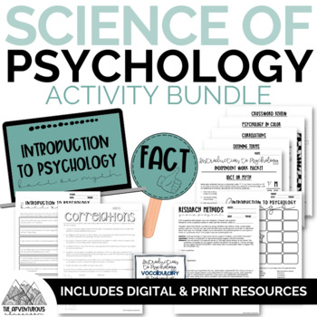 Preview of Science of Psychology - Introduction to Psychology Activity Bundle