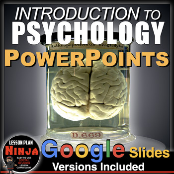 Preview of Introduction to Psychology PowerPoints / Google Slides + Student Guided Notes