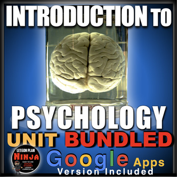 Preview of Introduction to Psychology Unit PPTs, Guided Notes, Worksheets, Test + GoogleApp