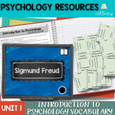 Introduction to Psychology Vocabulary Activities
