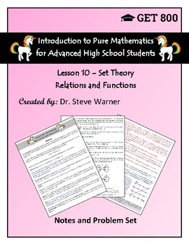 Preview of Introduction to Pure Mathematics - Lesson 10 - Set Theory - Relations, Functions
