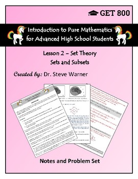 Preview of Introduction to Pure Mathematics - Lesson 2 - Set Theory - Sets and Subsets