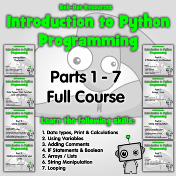 Preview of Introduction to Python Programming FULL COURSE Bundle: Parts 1-7