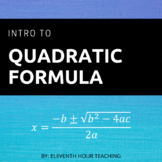 Introduction to Quadratic Formula