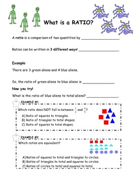 Preview of Introduction to Ratios, Rates, and Unit Rates Guided Student Notes