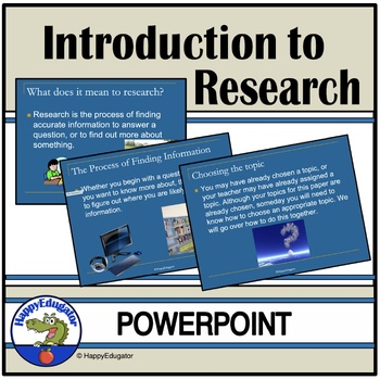 Preview of Introduction to Research PowerPoint