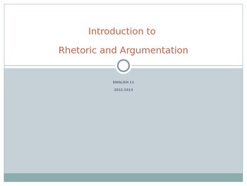Preview of Introduction to Rhetoric PowerPoint