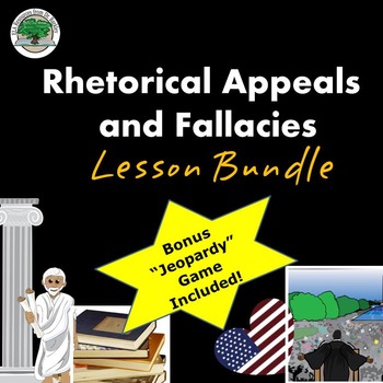 Preview of Rhetoric Lesson Bundle Appeals Fallacies Secondary Ethos Pathos Logos