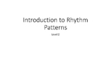 Introduction to Rhythm Patterns 2