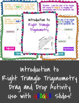 Preview of Introduction to Right Triangle Trigonometry Drag and Drop Activity