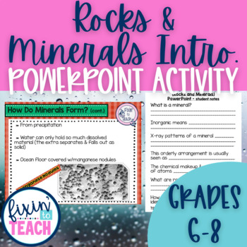 Preview of Introduction to Rocks and Minerals Activities for Middle School Science