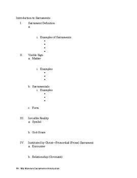 Preview of Introduction to Sacraments Guided Lecture Notes