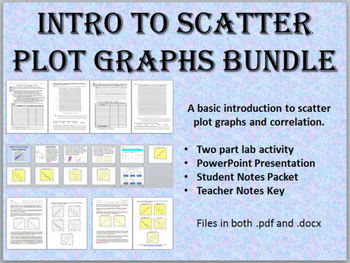 Preview of Introduction to Scatter Plot Graphs Bundle - Lab, Notes, PowerPoint Presentation