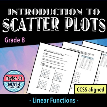 Preview of Introduction to Scatter Plots Worksheet