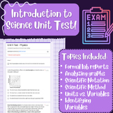 Introduction to Science Unit Test! Google Form - No Prep!