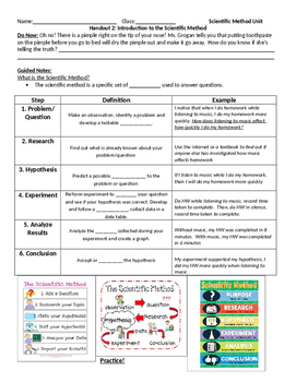 Preview of Introduction to Scientific Method Handout