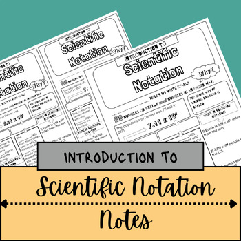 Preview of Introduction to Scientific Notation Doodle Notes/Fill in the Blank