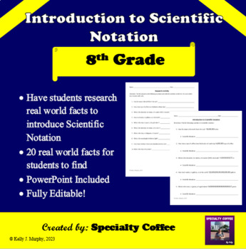 Preview of Introduction to Scientific Notation - Editable Files Included!