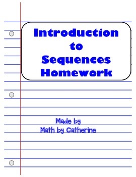 my homework lesson three sequences