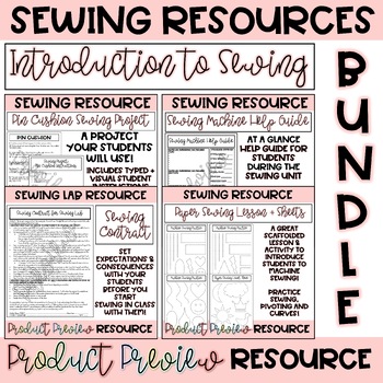 Preview of Introduction to Sewing Resources Bundle