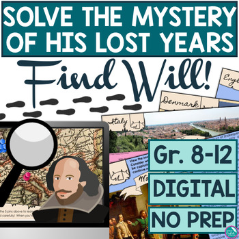 Preview of Introduction to Shakespeare Activity Intro Any Play Lost Years Mystery Digital
