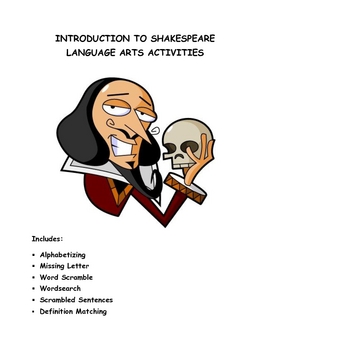 Preview of Introduction to Shakespeare Language Arts Activities