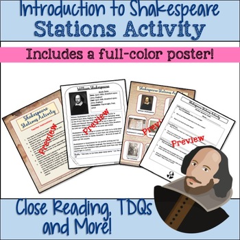 Preview of Introduction to Shakespeare Stations Activity