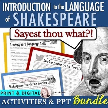 Preview of Introduction to Shakespeare’s Language: Fun Shakespeare Activities & PowerPoint