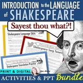Introduction to Shakespeare’s Language: Fun Shakespeare Ac