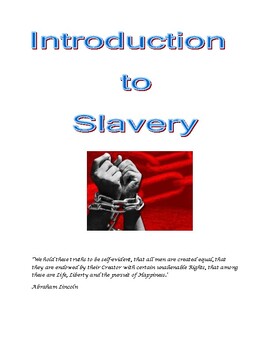 Preview of Introduction to Slavery / A Unit for Middle School Students