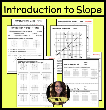 Preview of Introduction to Slope | Notes | Worksheets | Exit Slip