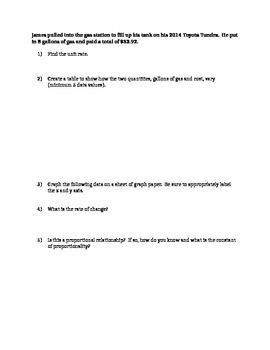 Preview of Introduction to Slope - Relating Proportional Relationships