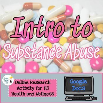 Preview of Introduction to Substance Abuse - Online Research - EDITABLE in Google Docs!