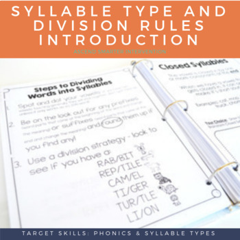 Syllable Types and Division Rules Introduction
