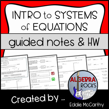Preview of Introduction to Systems of Equations - Guided Notes and Homework