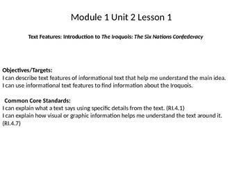 Preview of Introduction to The Iroquois: NY Engage Module 1 Unit 2 Lesson 1