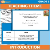 Teaching Theme Mini Lesson - PowerPoint, Passage & Graphic