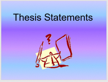 Introduction to Thesis Statements & Topic Sentences by RR Jones | TpT
