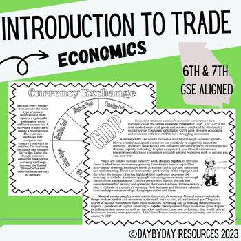 Preview of Introduction to Trade, GDP, & Economic Growth (6th &7th Grade GSE Aligned)