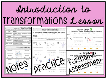 Preview of Introduction to Transformations Lesson